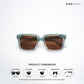 Srinagar Noir - Azure Mocha Square Sunglasses - RB2784