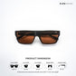 Kasauli Mono - Dark Mocha Rectangle Cateye Sunglasses - RB2792
