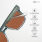Srinagar Noir - Azure Mocha Square Sunglasses - RB2784