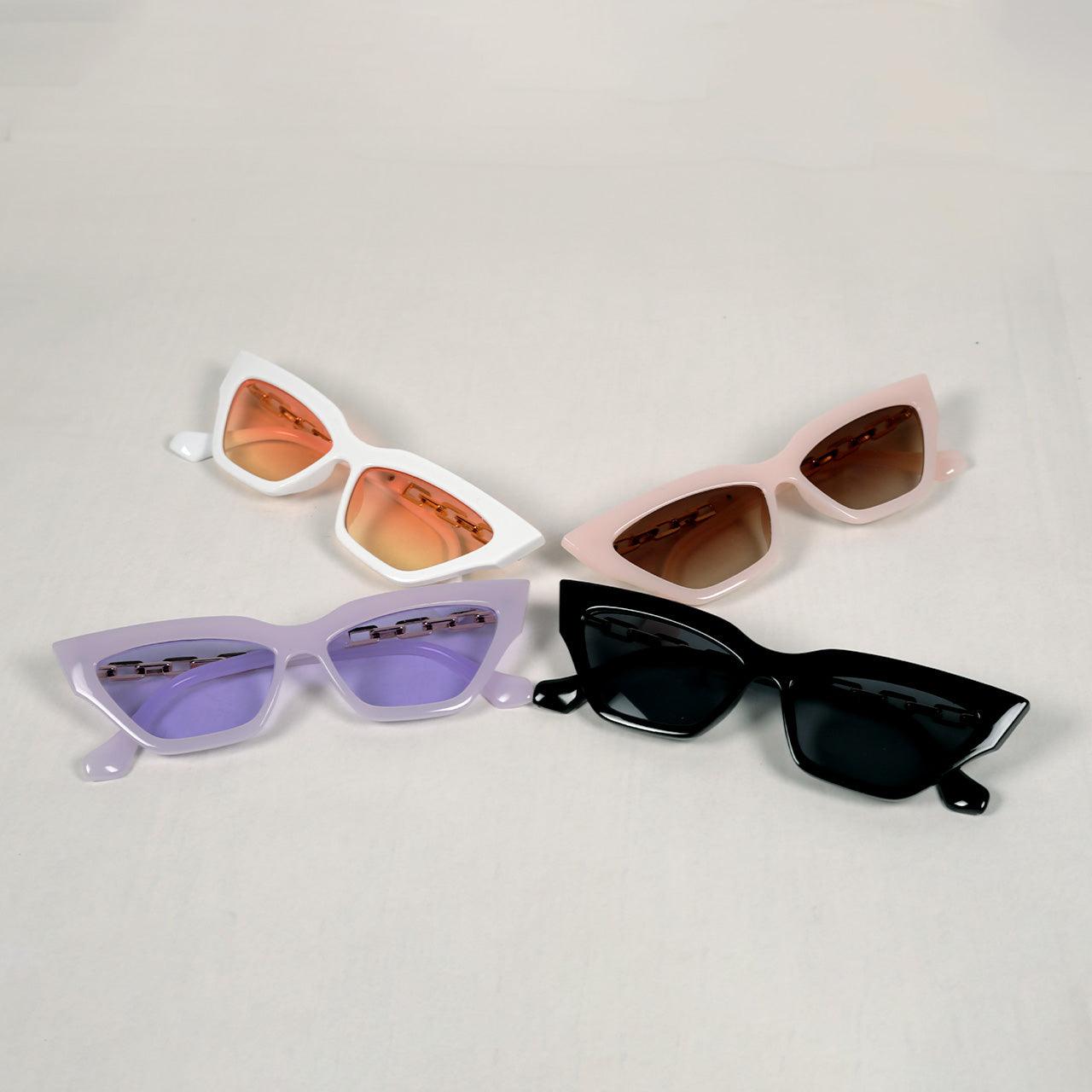 Black Chain Cateye Sunglasses