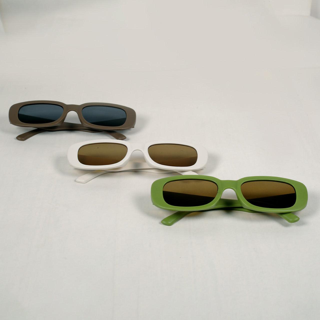 Offwhite Rounded Rectangle Sunglasses