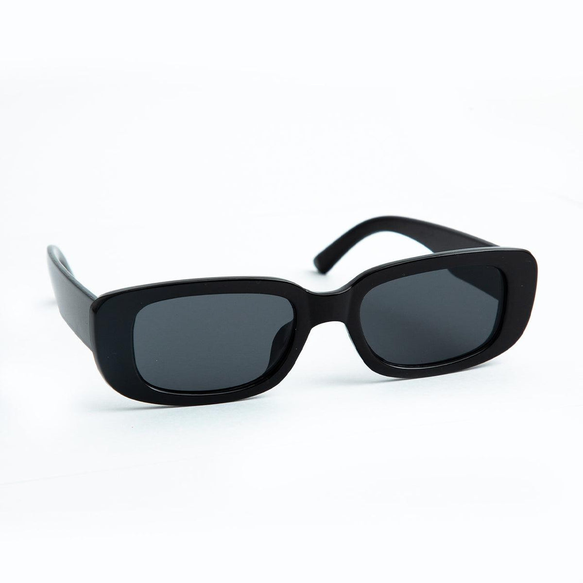 Black Rounded Rectangle Sunglasses