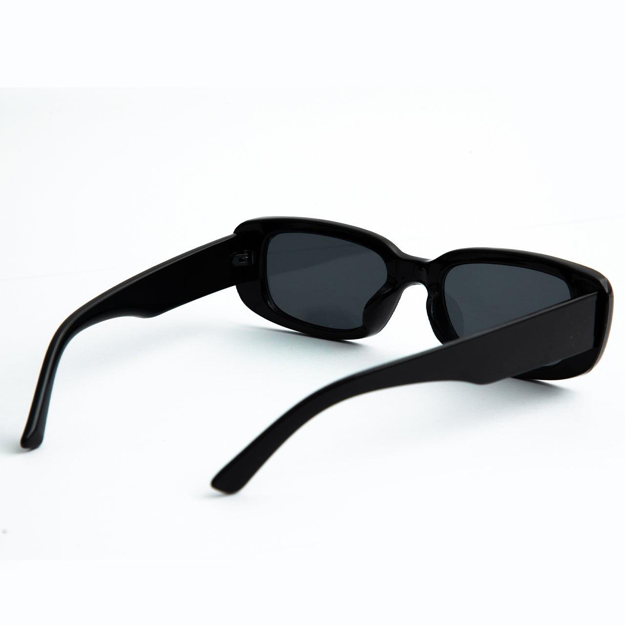 Black Rounded Rectangle Sunglasses