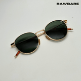 Classic Metal Sunglasses - Green Gold / RB2420 - RawBare