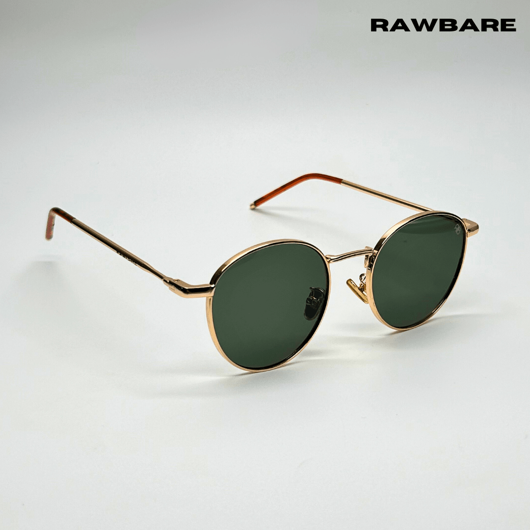 Classic Metal Sunglasses - Green Gold / RB2420 - RawBare