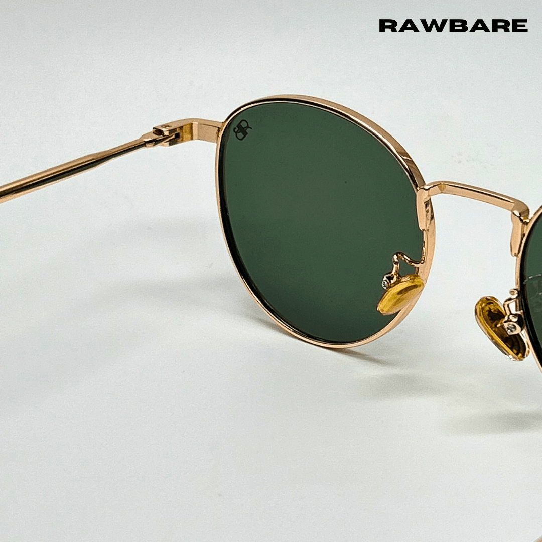 Classic Metal Sunglasses - Green Gold / RB2420 - RawBare