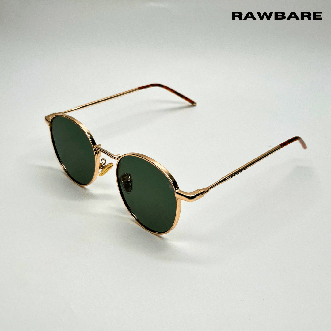 Classic Metal Sunglasses - Green Gold / RB2420 - RawBare