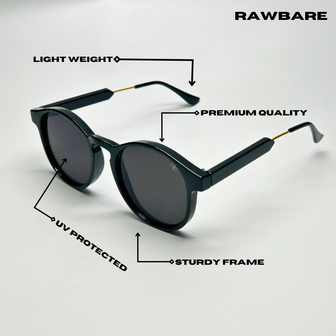 Classic Round Sunglasses Black RB2406 RawBare