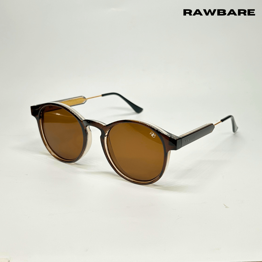 Classic Round Brown Round Sunglasses RB2438 Rawbare — Default Title — Rawbare