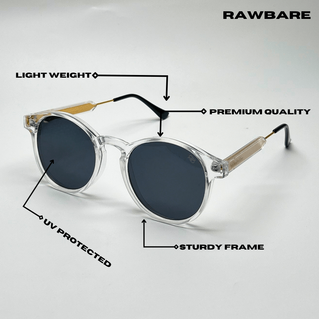 Classic Round Sunglasses - Transparent / RB2410 - RawBare