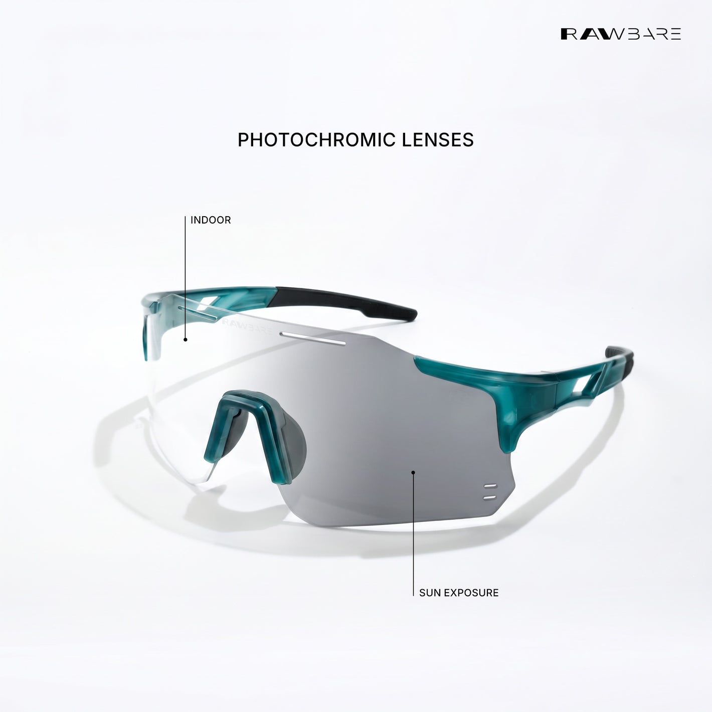 Glide Max - Clear Strike Photochromic Wrap Around Sunglasses - RB2642