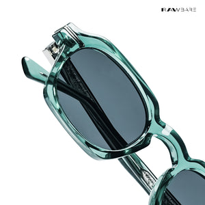 Leh Lucent - Cyber Green Square Sunglasses - RB2646
