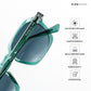 Leh Lucent - Cyber Green Square Sunglasses - RB2646
