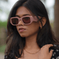 Irregular Rectangle Sunglasses - Pink / RB2343 - RawBare