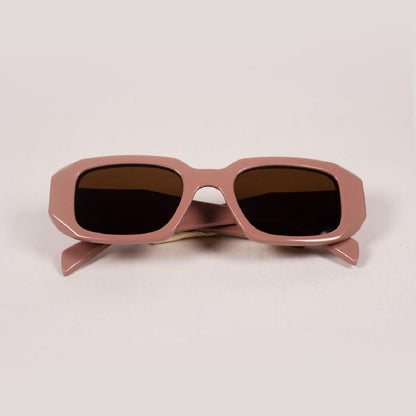 Irregular Rectangle Sunglasses - Pink / RB2343 - RawBare