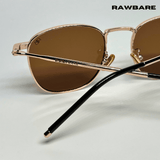 Metal Glint Sunglasses - Brown Gold / RB2434 - RawBare