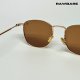 Metal Glint Sunglasses - Brown Gold / RB2434 - RawBare