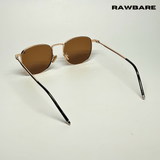 Metal Glint Sunglasses - Brown Gold / RB2434 - RawBare