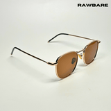 Metal Glint Sunglasses - Brown Gold / RB2434 - RawBare