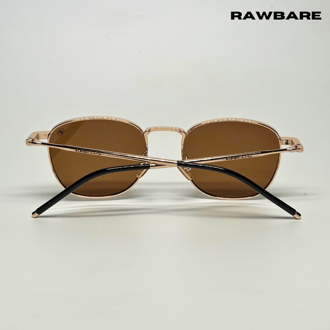 Metal Glint Sunglasses - Brown Gold / RB2434 - RawBare