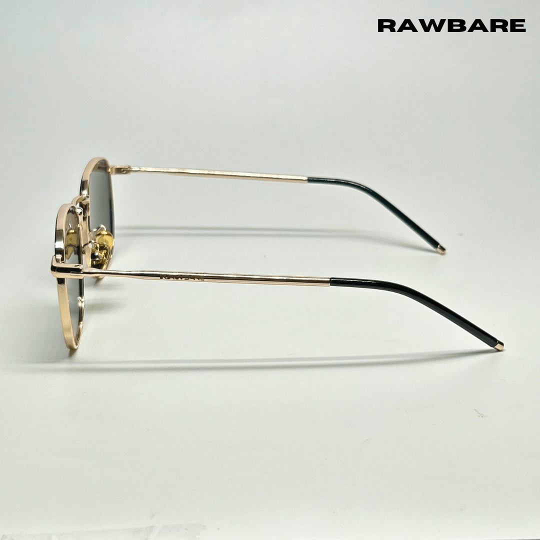 Metal Glint Sunglasses - Green Gold / RB2435 - RawBare