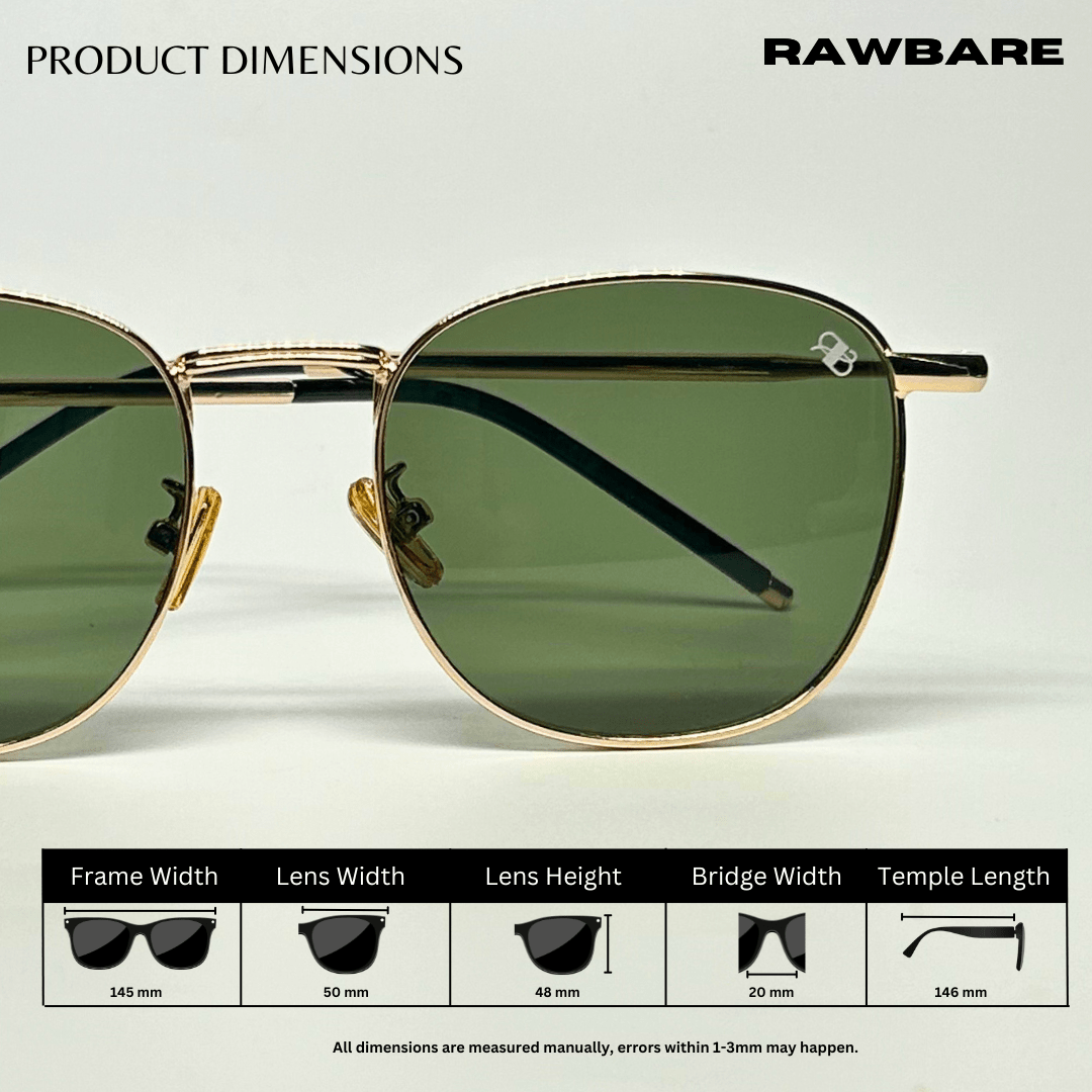 Metal Glint Sunglasses - Green Gold / RB2435 - RawBare