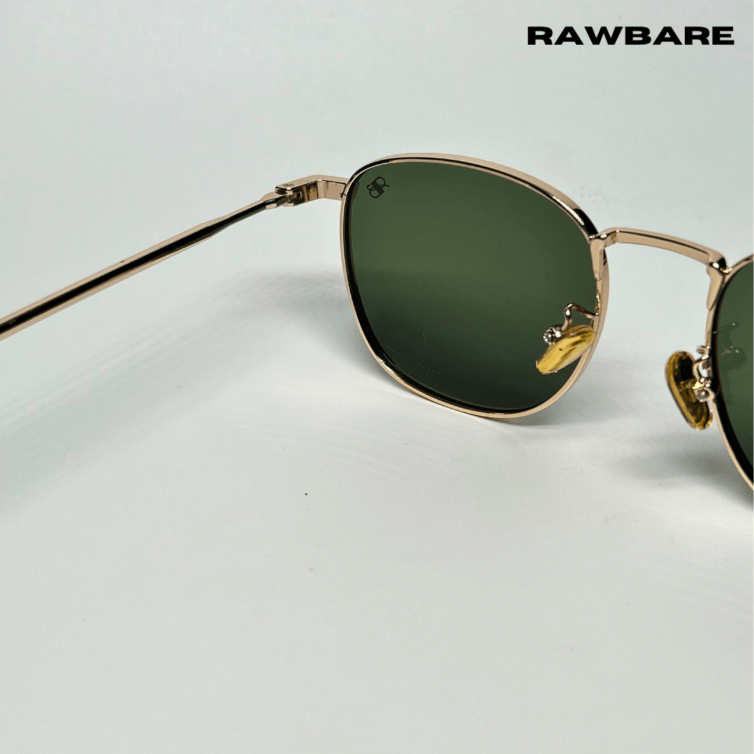 Metal Glint Sunglasses - Green Gold / RB2435 - RawBare