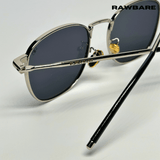 Metal Glint Sunglasses - Silver Black / RB2436 - RawBare