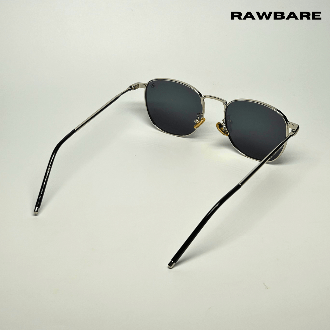 Metal Glint Sunglasses - Silver Black / RB2436 - RawBare