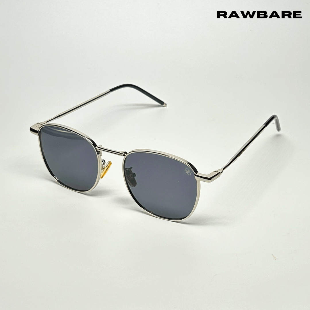 Metal Glint Sunglasses - Silver Black / RB2436 - RawBare