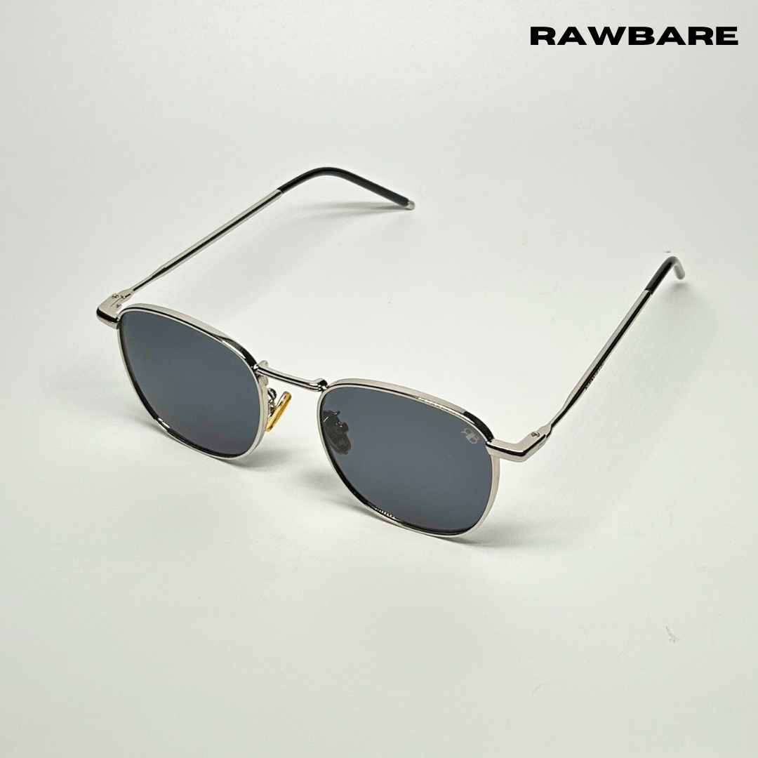 Metal Glint Sunglasses - Silver Black / RB2436 - RawBare