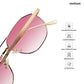 Mountain - Alpine Rose Geometric Aviator Sunglasses - RB2875