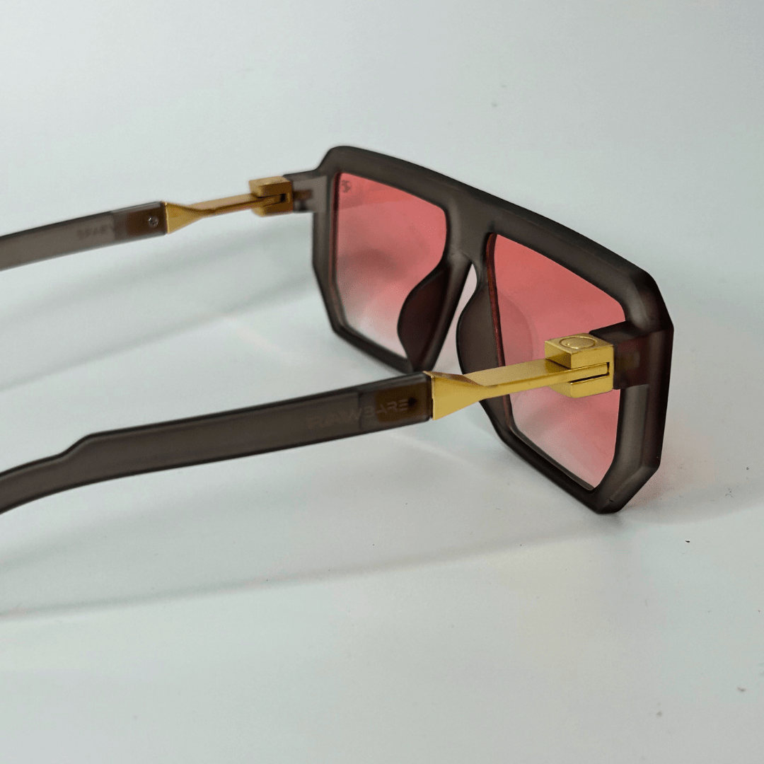 Oversized Retro Sunglasses - Brown / RB2313 - RawBare