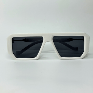Oversized Retro Sunglasses - White / RB2316 - RawBare