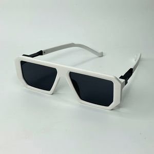 Oversized Retro Sunglasses - White / RB2316 - RawBare