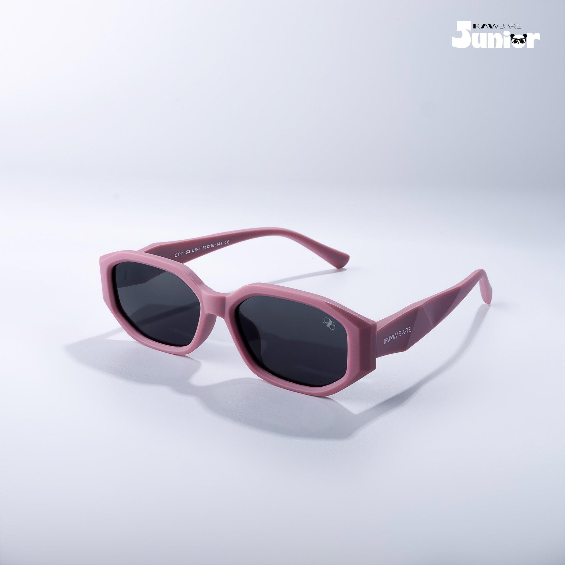 Candy Dash - Pink Swirl Kids Polarized Irregular Rectangle Sunglasses ...