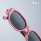 Candy Dash - Pink Swirl Kids Polarized Irregular Rectangle Sunglasses - RBK2522