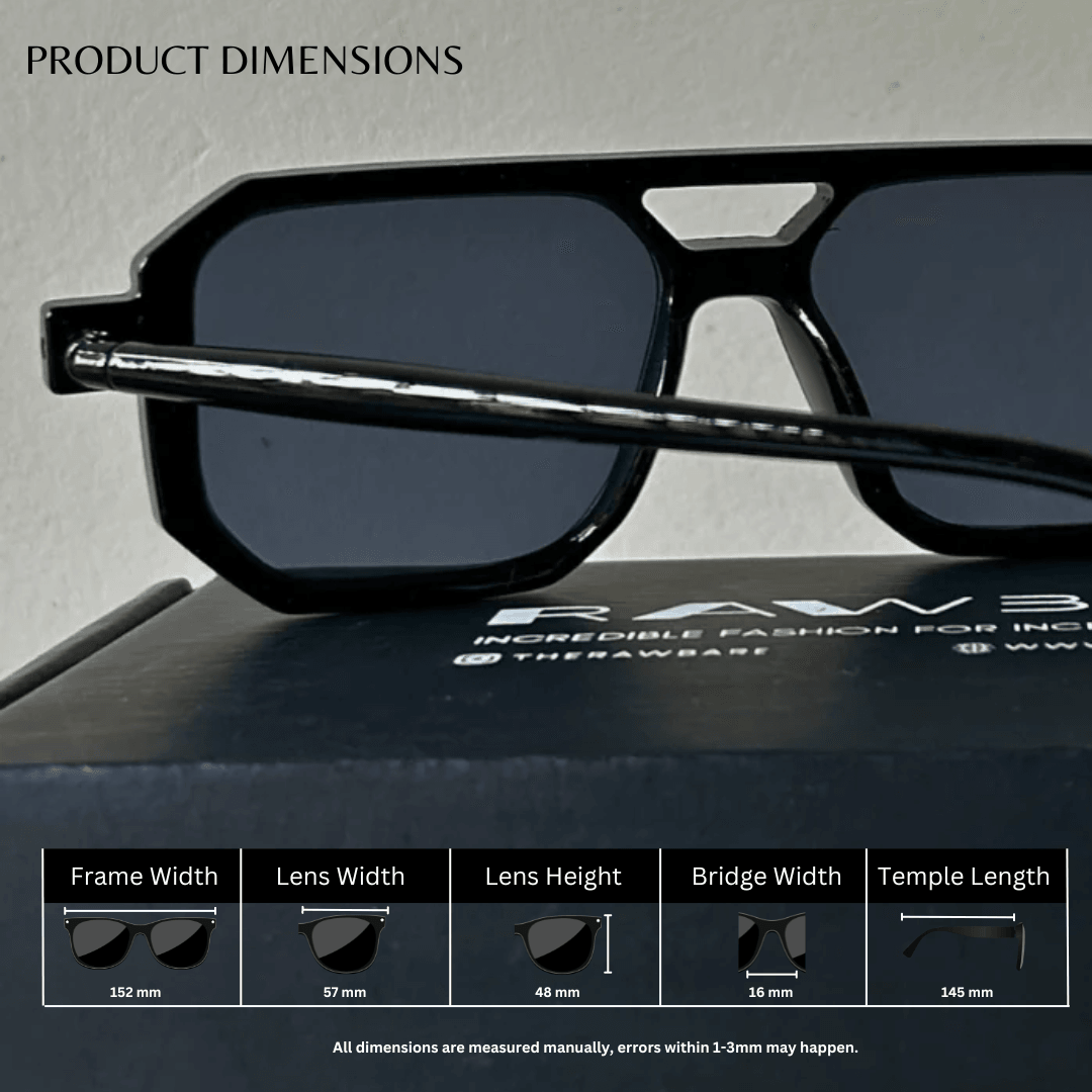 Poly Square Sunglasses - All Black / RB2301 - RawBare