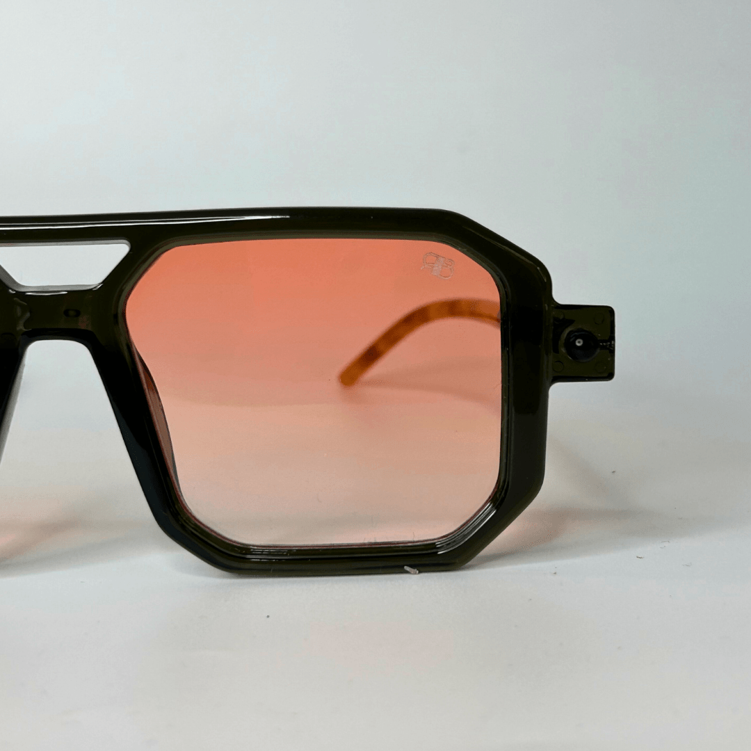 Poly Square Sunglasses - Black Orange / RB2305 - RawBare
