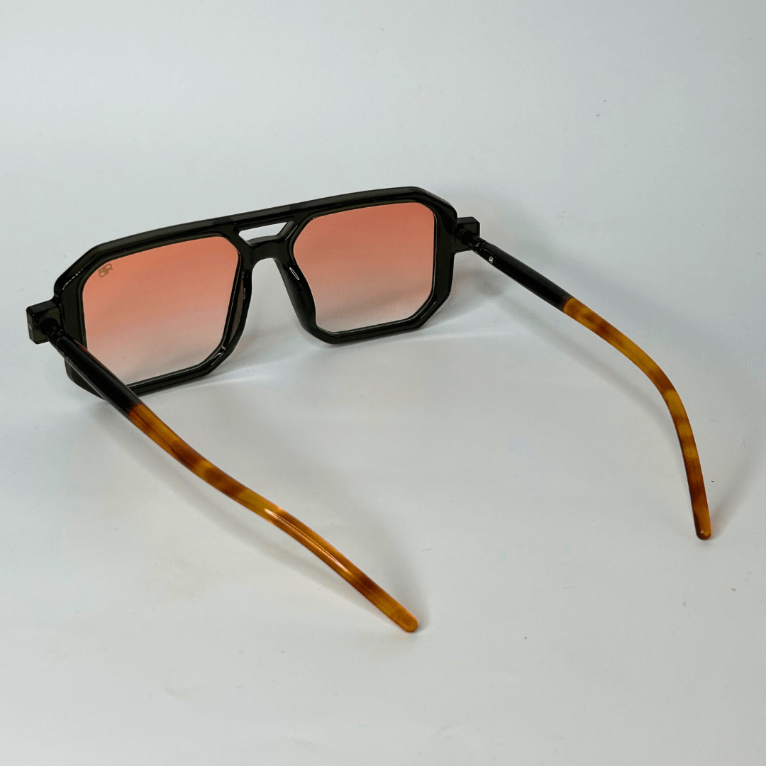 Poly Square Sunglasses - Black Orange / RB2305 - RawBare