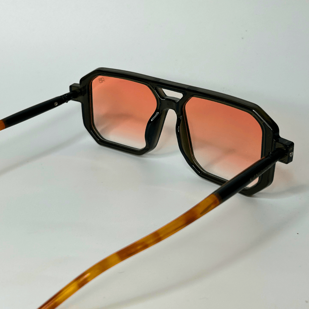 Poly Square Sunglasses - Black Orange / RB2305 - RawBare