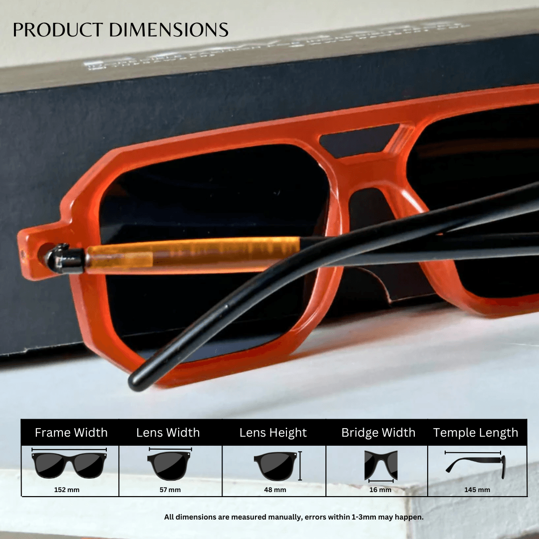 Poly Square Sunglasses - Orange / RB2309 - RawBare