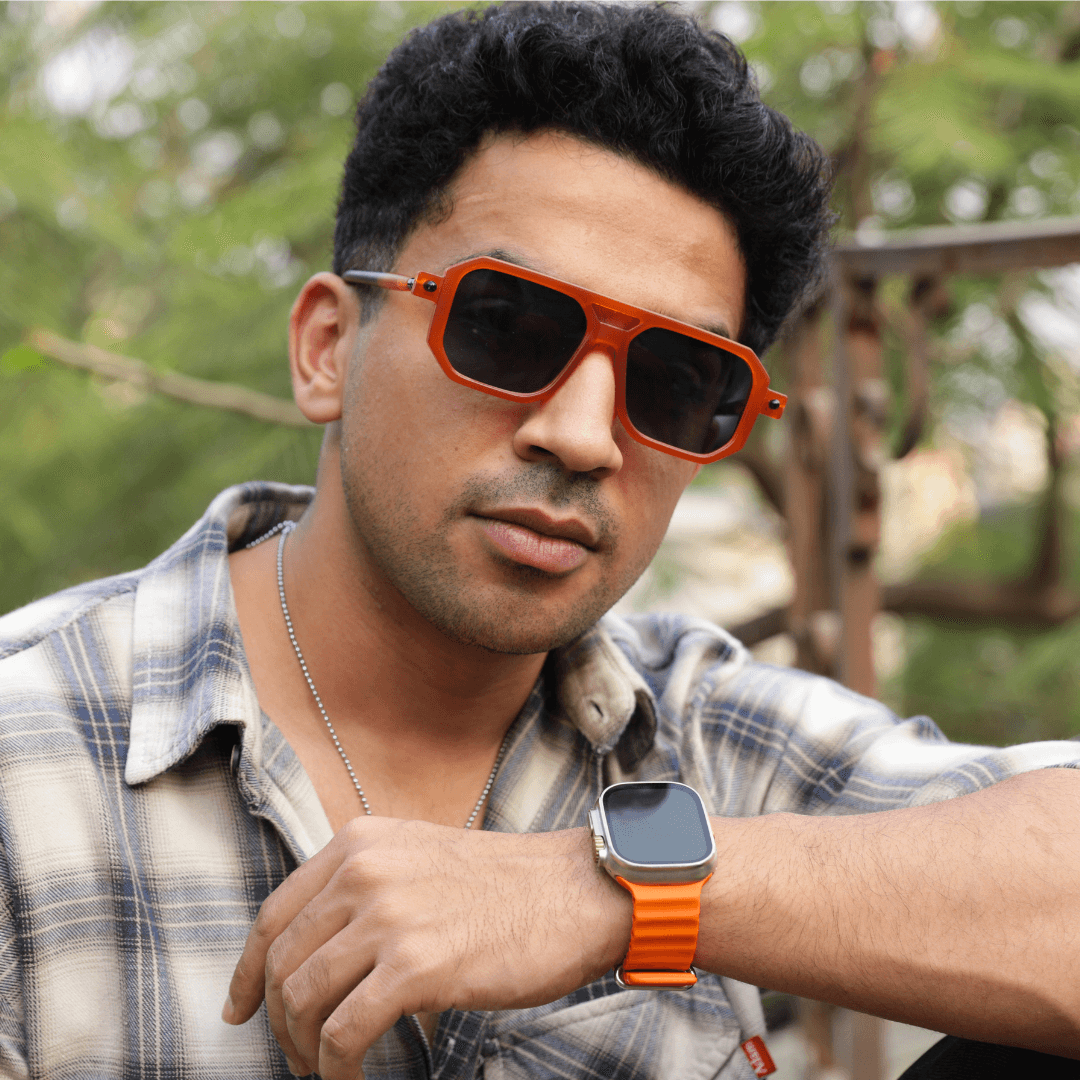 Poly Square Sunglasses - Orange / RB2309 - RawBare