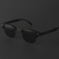 Lucknow Lush - Deep Glade Polarized Clubmaster Half Rim Sunglasses - RB2660