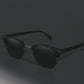 Delhi Daze - Glossy Black Clubmaster Half Rim Sunglasses - RB2556