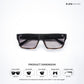 Kasauli Mono - Tortoise Blackline Rectangle Cateye Sunglasses - RB2793