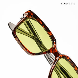 Srinagar Noir - Forest Tortoise Square Sunglasses - RB2782