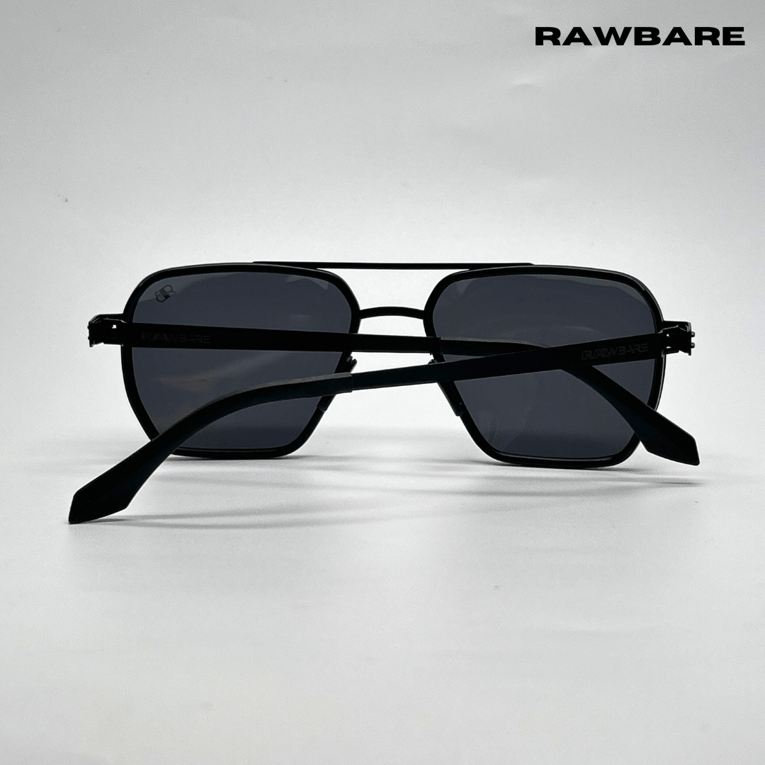 RawBare Polarized Feather Steel Shades - All Black / RB2421 - RawBare