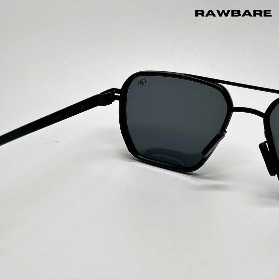 RawBare Polarized Feather Steel Shades - All Black / RB2421 - RawBare