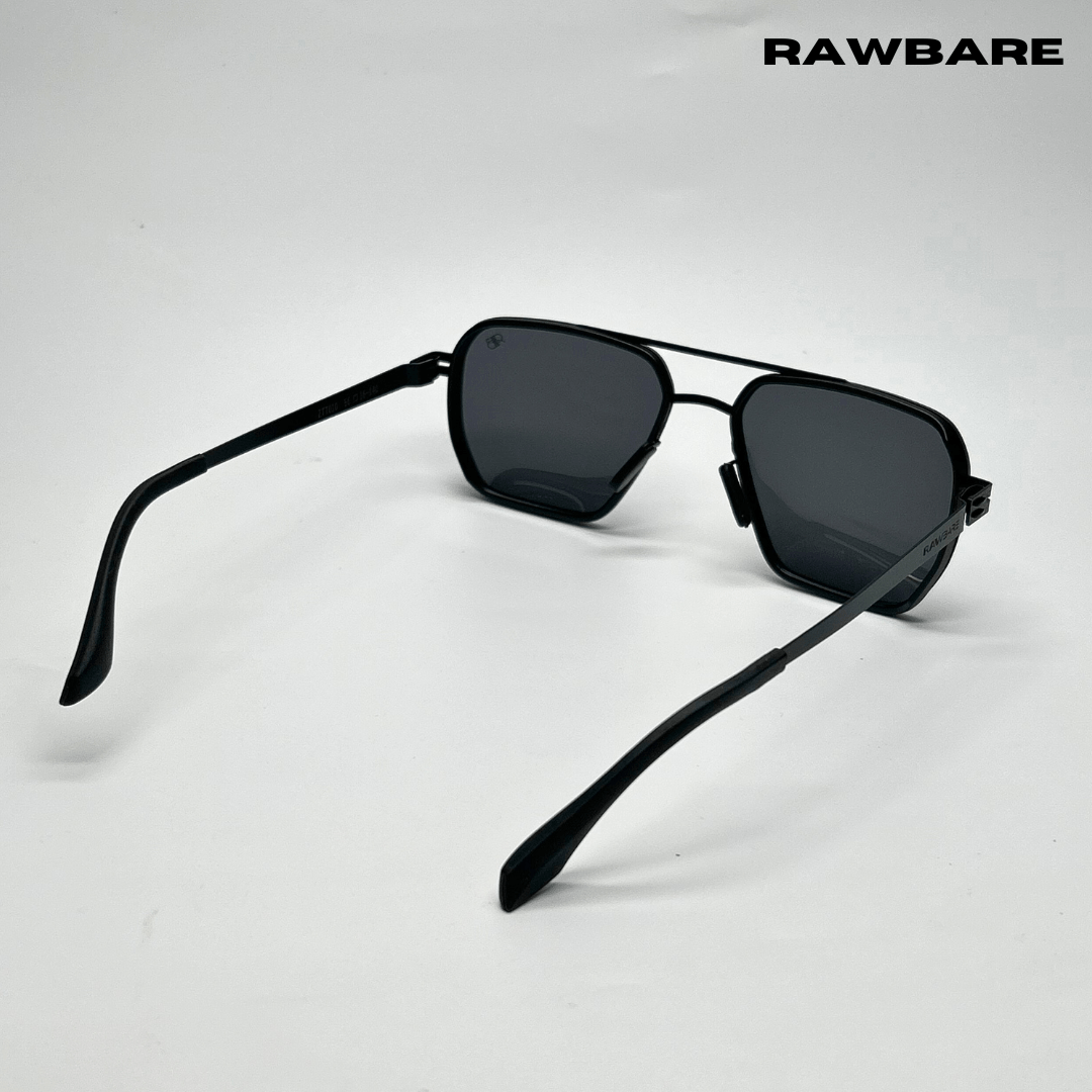 RawBare Polarized Feather Steel Shades - All Black / RB2421 - RawBare